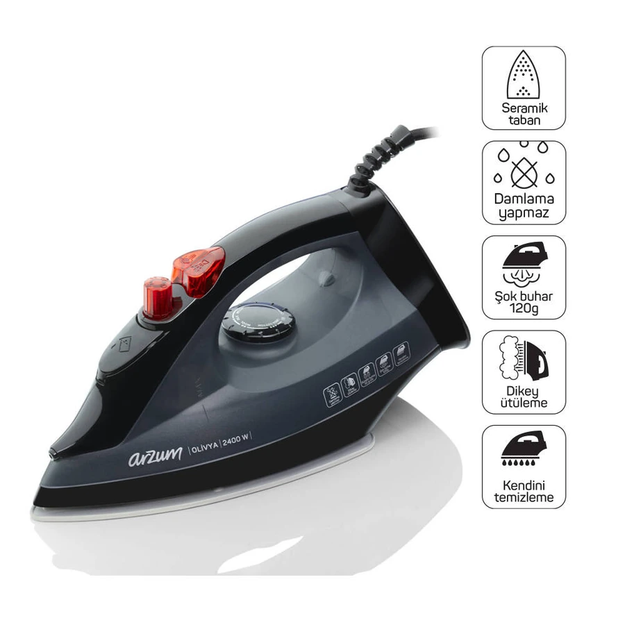 Arzum AR684 Olivya Seramik Tabanlı Buharlı Ütü Çalışmıyor Mu? 5 Adımda Evde Çöz Arzum AR1148